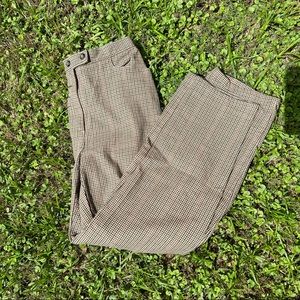 Ralph Lauren Vintage Equestrian Riding Trouser Pant Houndstooth Brown